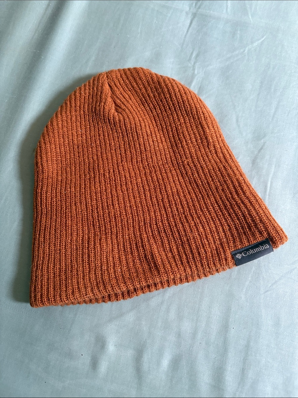 Columbia Men's Orange Ribbed Knit Beanie